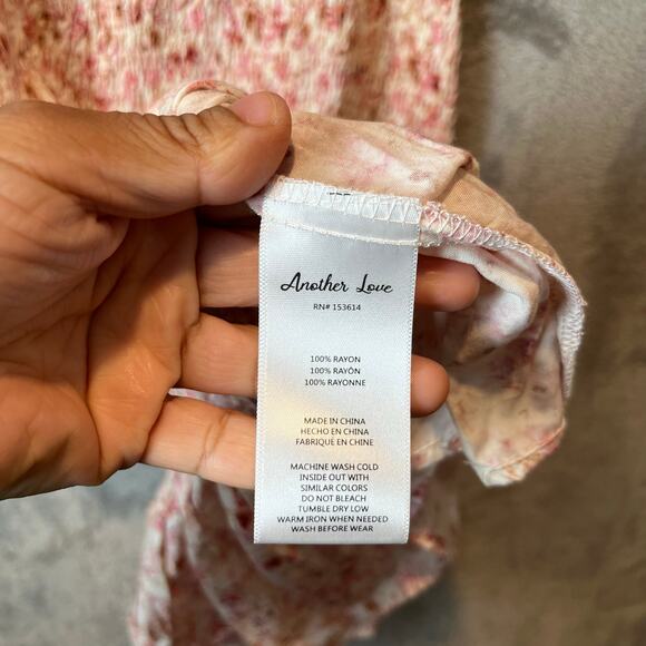 Anthropologie Another Love Smocked Floral Mini Dress XS New Coquette Romantic‎ - Picture 4 of 7